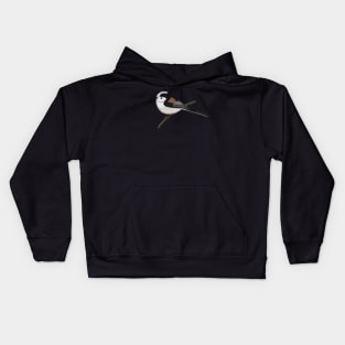 Long Tailed Tit Bird Watching Birding Ornithologist Gift Kids Hoodie